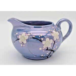 vintage Beautiful Hand Painted RS Japan luster dogwood Creamer Pitcher